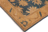 handmade Traditional Kafkaz Chobi Ziegler Blue Gold Hand Knotted RECTANGLE 100% WOOL area rug 10 x 14