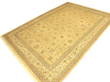 handmade Traditional  Lt. Gold Lt. Gold Hand Knotted RECTANGLE 100% WOOL area rug 10x15