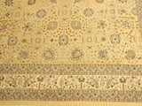 handmade Traditional  Lt. Gold Lt. Gold Hand Knotted RECTANGLE 100% WOOL area rug 10x15