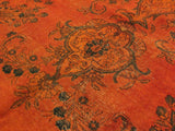 handmade Vintage Orange Blue Hand Knotted RECTANGLE 100% WOOL area rug 7x10