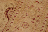 handmade Traditional Kafkaz Chobi Ziegler Tan Red Hand Knotted RECTANGLE WOOL&SILK area rug 9 x 12