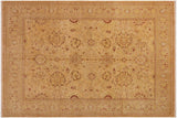 Boho Chic Ziegler Annie Tan Red Hand-Knotted Wool and Silk Rug - 9'1'' x 11'8''