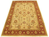 handmade Traditional Kashan Tan Rust Hand Knotted RECTANGLE 100% WOOL area rug 9x12