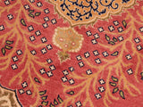 handmade Traditional Design Rust Gold Hand Knotted RECTANGLE 100% WOOL area rug 4x6