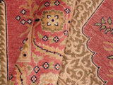 handmade Traditional Design Rust Gold Hand Knotted RECTANGLE 100% WOOL area rug 4x6