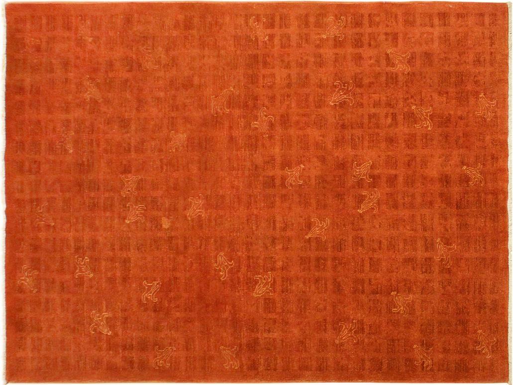 A09046, 511"x 8 8",Over Dyed                     ,6x9,Rust,ORANGE,Hand-knotted                  ,Pakistan   ,100% Wool  ,Rectangle  ,652671173806