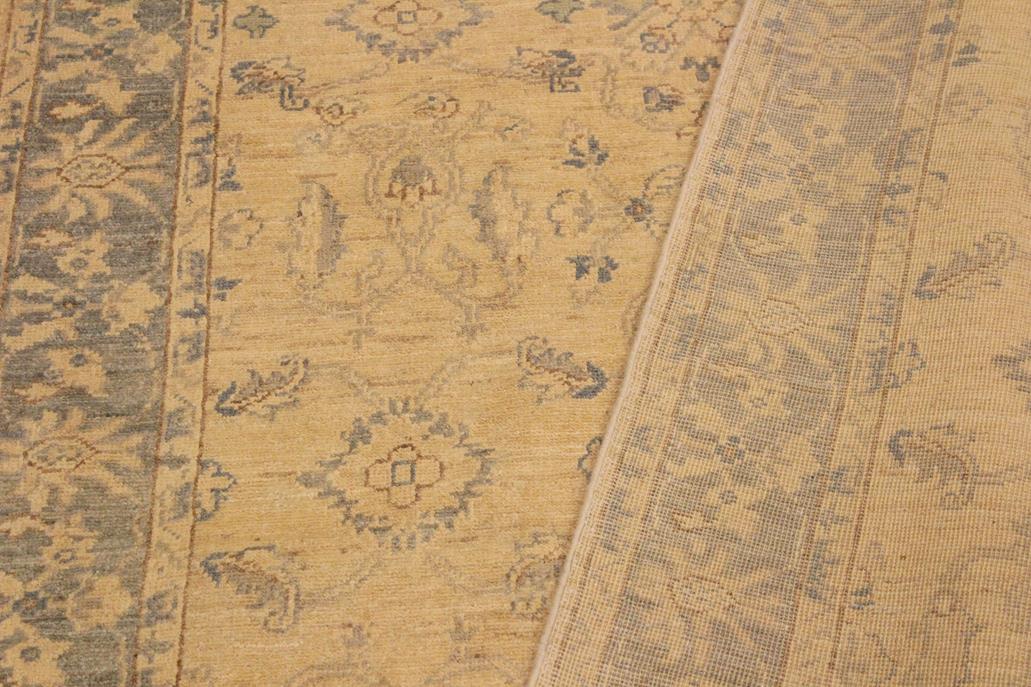 handmade Traditional Kafkaz Chobi Ziegler Ivory Gray Hand Knotted RECTANGLE 100% WOOL area rug 4 x 6