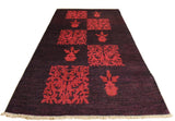 A09066 3 4"x 410"Over Dyed                     3x5PurplePINKHand-knotted                  Pakistan   100% Wool  Rectangle  652671174001