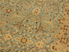 handmade Traditional Design Blue Ivory Hand Knotted RECTANGLE 100% WOOL area rug 4x6
