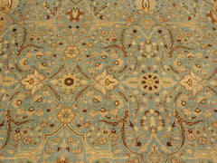 handmade Traditional Design Blue Ivory Hand Knotted RECTANGLE 100% WOOL area rug 4x6
