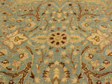 handmade Traditional Design Blue Ivory Hand Knotted RECTANGLE 100% WOOL area rug 4x6
