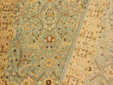 handmade Traditional Design Blue Ivory Hand Knotted RECTANGLE 100% WOOL area rug 4x6
