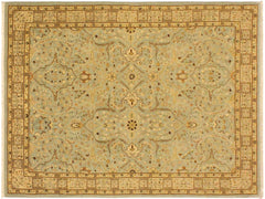handmade Traditional Tabriz Blue Ivory Hand Knotted RECTANGLE 100% WOOL area rug 4x6