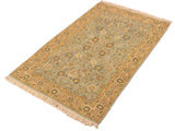 handmade Transitional Design Blue Ivory Hand Knotted RECTANGLE 100% WOOL area rug 3x5