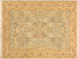 handmade Transitional Design Blue Ivory Hand Knotted RECTANGLE 100% WOOL area rug 3x5