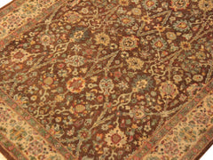 handmade Transitional Design Brown Ivory Hand Knotted RECTANGLE 100% WOOL area rug 3x5