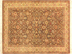 handmade Transitional Design Brown Ivory Hand Knotted RECTANGLE 100% WOOL area rug 3x5