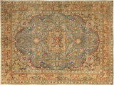 Antique Persian Sylveste Gray/Brown Wool Rug - 9'9'' x 12'10''