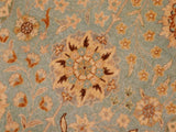 handmade Traditional Design Blue Ivory Hand Knotted RECTANGLE 100% WOOL area rug 10x14