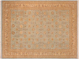 handmade Traditional Design Blue Ivory Hand Knotted RECTANGLE 100% WOOL area rug 10x14