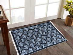 handmade Transitional Double Side Black Blue Hand-Woven RECTANGLE 100% WOOL area rug 4x6