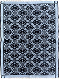 handmade Transitional Double Side Black Blue Hand-Woven RECTANGLE 100% WOOL area rug 4x6