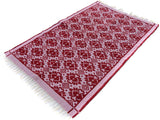 handmade Transitional Double Side Pink Pink Hand-Woven RECTANGLE 100% WOOL area rug 4x6