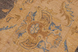 handmade Traditional Kafkaz Chobi Ziegler Gray Tan Hand Knotted RECTANGLE 100% WOOL area rug 10 x 13