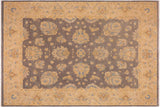 handmade Traditional Kafkaz Chobi Ziegler Gray Tan Hand Knotted RECTANGLE 100% WOOL area rug 10 x 13