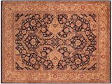 handmade Traditional Agra Blue Tan Hand Knotted RECTANGLE 100% WOOL area rug 8x10