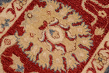 handmade Geometric Sarapi Red Blue Hand Knotted RECTANGLE 100% WOOL area rug 10 x 14