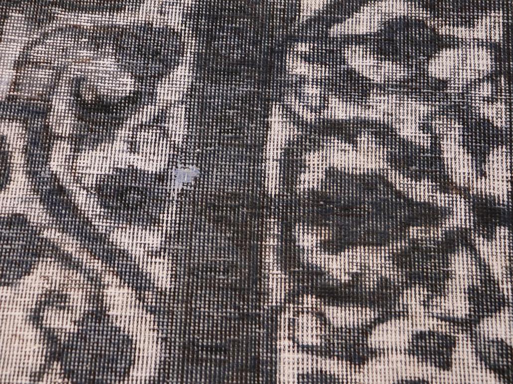 handmade Vintage Gray Ivory Hand Knotted RECTANGLE 100% WOOL area rug 9x12