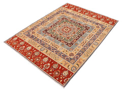 handmade Geometric Khorgeen Rust Tan Hand Knotted RECTANGLE 100% WOOL area rug 9x12