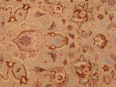 handmade Traditional Kashan Taupe Brown Hand Knotted RECTANGLE 100% WOOL area rug 8x10