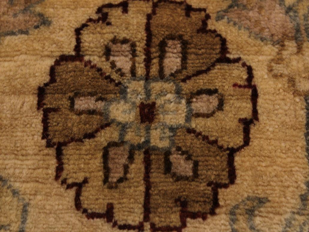 handmade Traditional Lahore Greenish Gr Gold Hand Knotted RECTANGLE 100% WOOL area rug 8x10