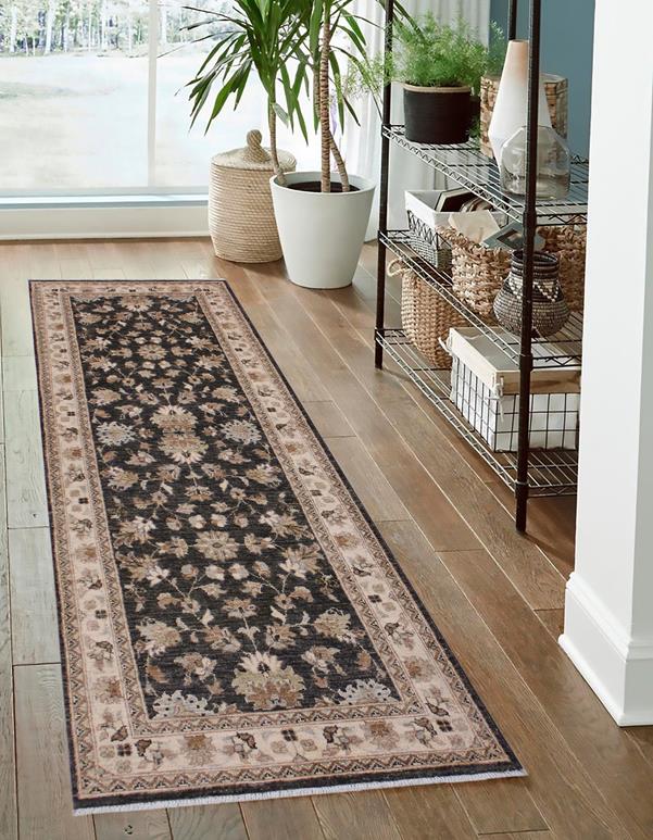 handmade Traditional Kafkaz Gray Ivory Hand Knotted RUNNER 100% WOOL area rug 3 x 8