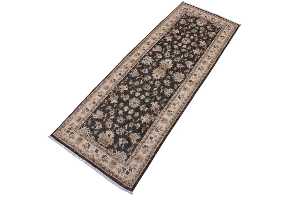 handmade Traditional Kafkaz Gray Ivory Hand Knotted RUNNER 100% WOOL area rug 3 x 8