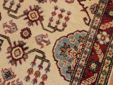 handmade Geometric Kazak Ivory Red Hand Knotted RUNNER 100% WOOL area rug 3x10