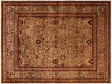 Turkish Knotted Istanbul Johnsie Green/ Green Wool Rug - 8'0'' x 10'0''