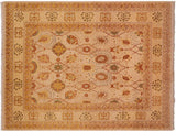 Antique Vegetable Dyed Delores Tan/Gold Wool Rug - 8'2'' x 10'10''
