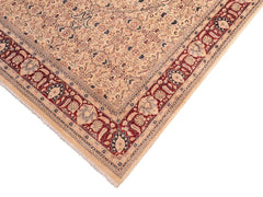 handmade Traditional Tabriz Beige Red Hand Knotted RECTANGLE 100% WOOL area rug 8x10