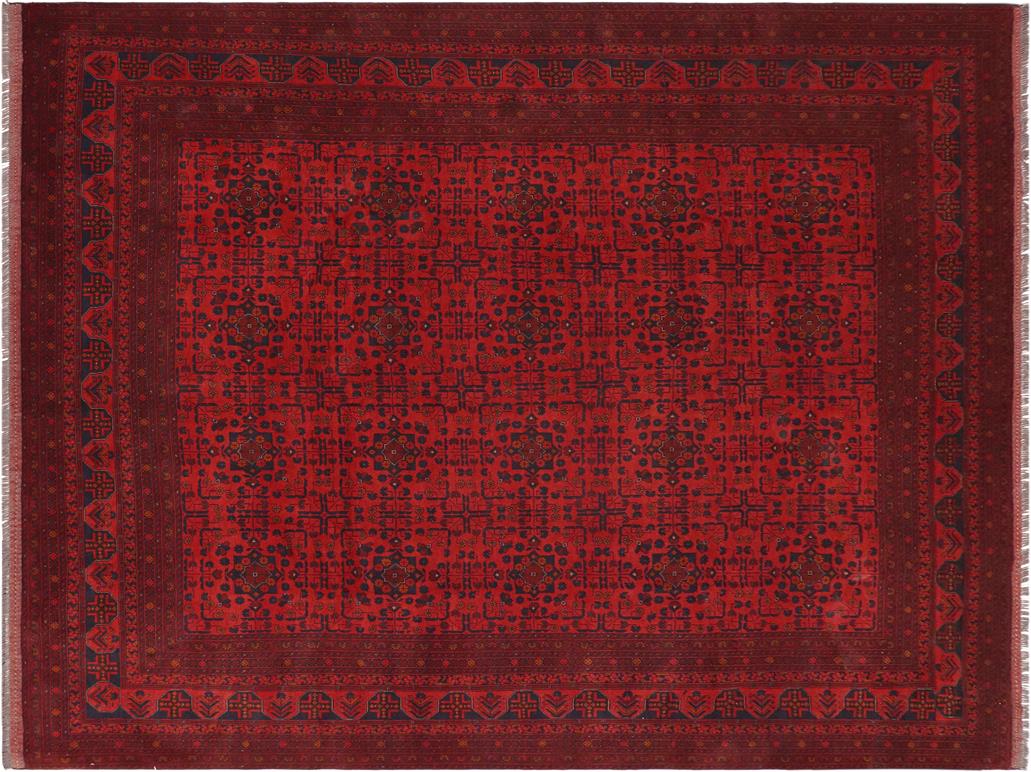 handmade Tribal Biljik Khal Mohammadi Red Blue Hand Knotted RECTANGLE 100% WOOL area rug 10x13