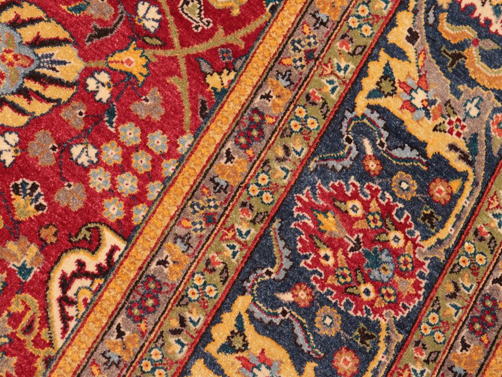 handmade Traditional  Red Blue Hand Knotted RECTANGLE 100% WOOL area rug 8x11