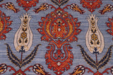 handmade Transitional Kafkaz Chobi Ziegler Blue Rust Hand Knotted RECTANGLE 100% WOOL area rug 10 x 14