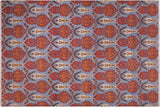 Boho Chic Ziegler Rolf Blue Rust Hand-Knotted Wool Rug - 10'1'' x 13'10''