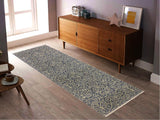 handmade Modern Kafkaz Lt. Blue Lt. Blue Hand Knotted RUNNER 100% WOOL area rug 2x8 