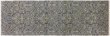 handmade Modern Kafkaz Lt. Blue Lt. Blue Hand Knotted RUNNER 100% WOOL area rug 2x8 