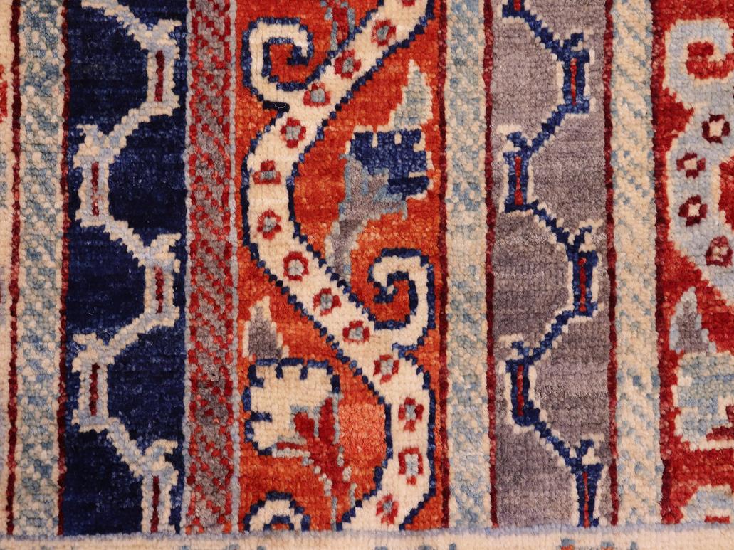 handmade Transitional Shawl Red Blue Hand Knotted RECTANGLE 100% WOOL area rug 6x8