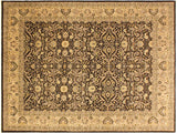 handmade Traditional  Brown Tan Hand Knotted RECTANGLE 100% WOOL area rug 8x10