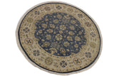 A09711, 6 1"x 6 2",Traditional                   ,6x6,Grey,BLUE,Hand-knotted                  ,Pakistan   ,100% Wool  ,Round      ,652671179518